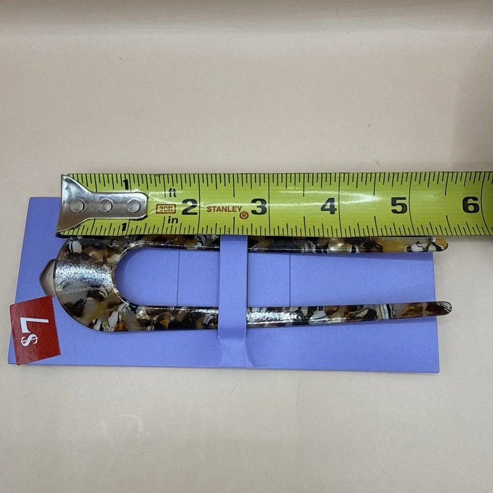 Claire's Brown Tortoise Shell Hair Clip Pin U-shaped Pic